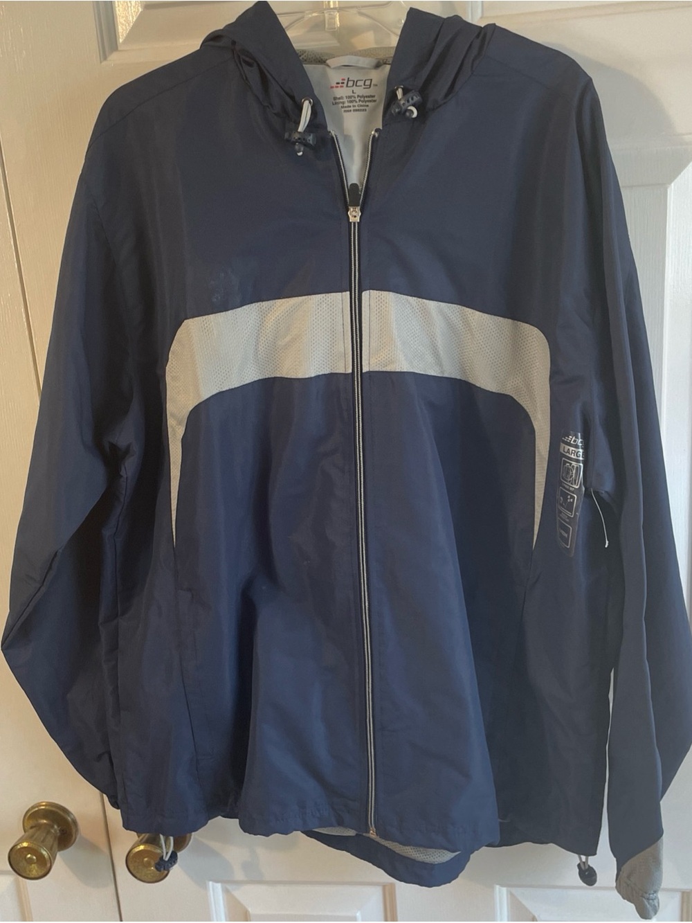 Men’s BCG Navy Windbreaker Jacket Size Large